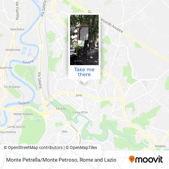 Monte Petrella/Monte Petroso map