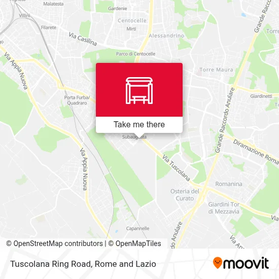 Tuscolana Ring Road map