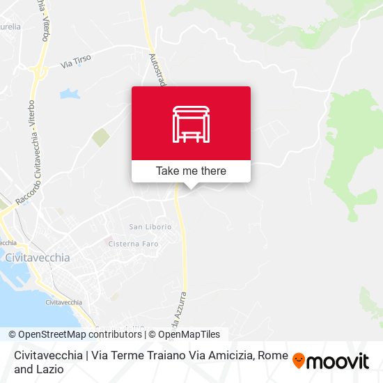 Civitavecchia | Via Terme Traiano Via Amicizia map