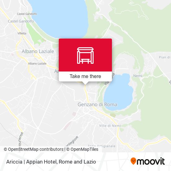 Ariccia | Appian Hotel map