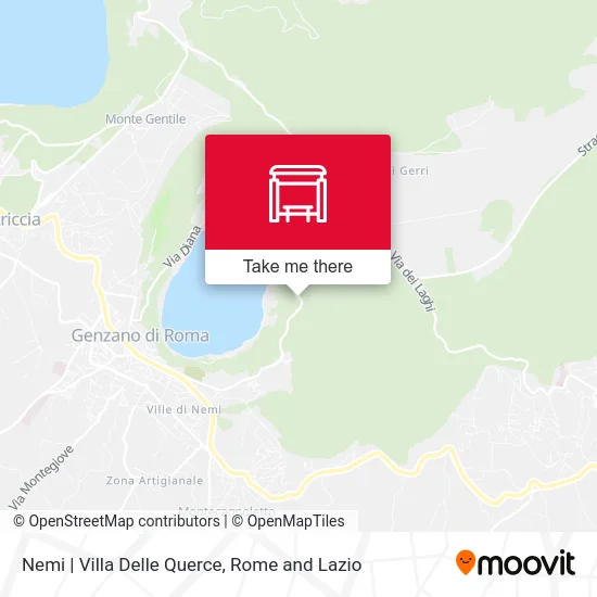 Nemi | Villa Delle Querce map