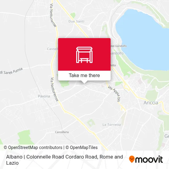 Albano | Colonnelle Road Cordaro Road map