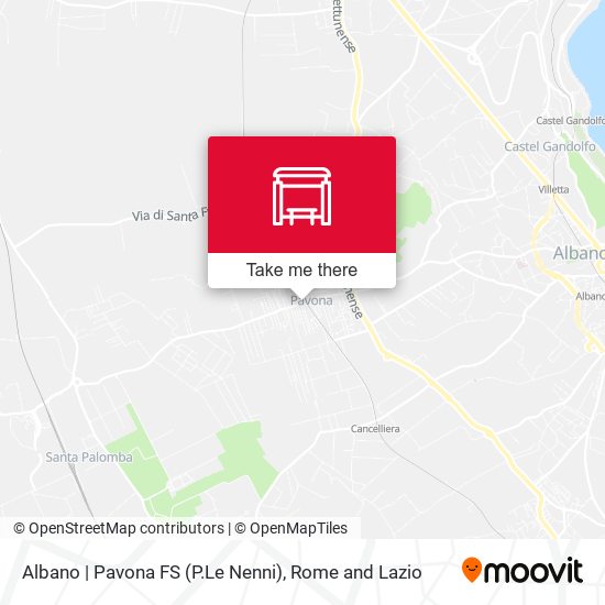 Albano | Pavona FS (P.Le Nenni) map