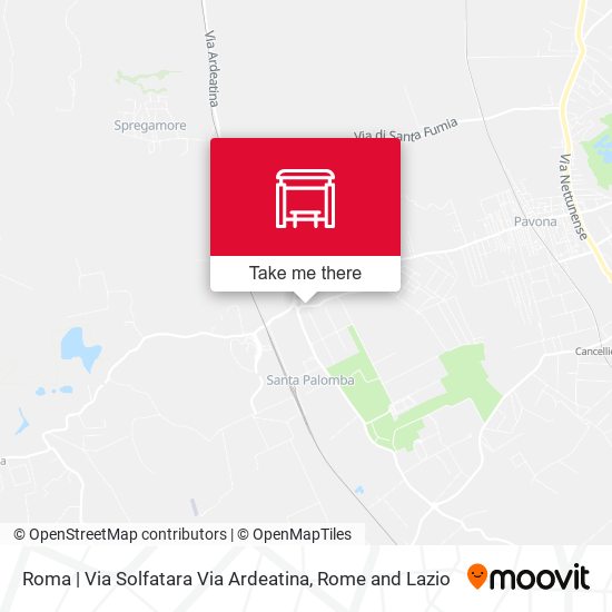 Roma | Via Solfatara Via Ardeatina map
