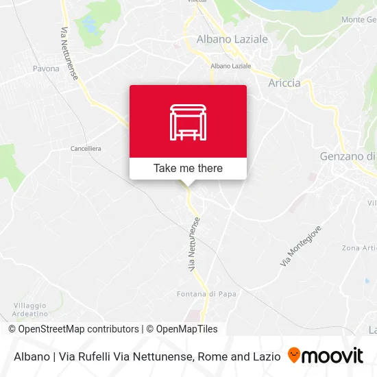 Albano | Rufelli Street Nettunense Road map