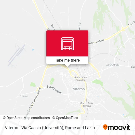 Viterbo | Via Cassia (Università) map