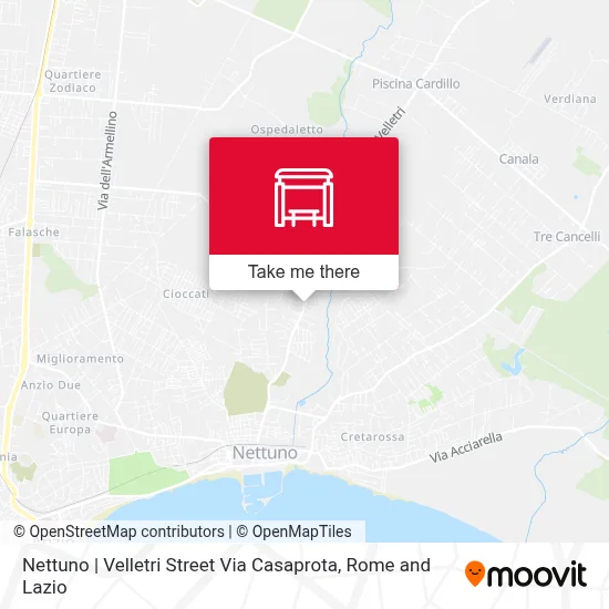 Nettuno | Velletri Street Via Casaprota map