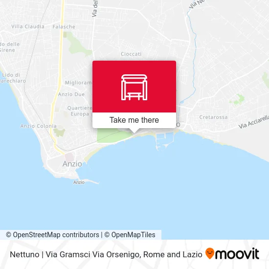 Nettuno | Gramsci Street Orsenigo Street map