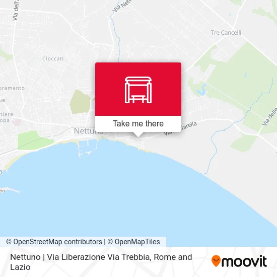 Nettuno | Liberation Street Via Trebbia map