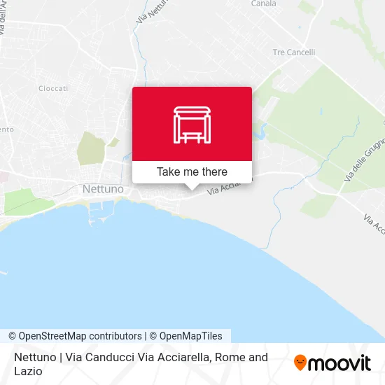 Nettuno | Canducci Road Acciarella Road map