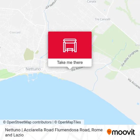 Nettuno | Acciarella Road Flumendosa Road map