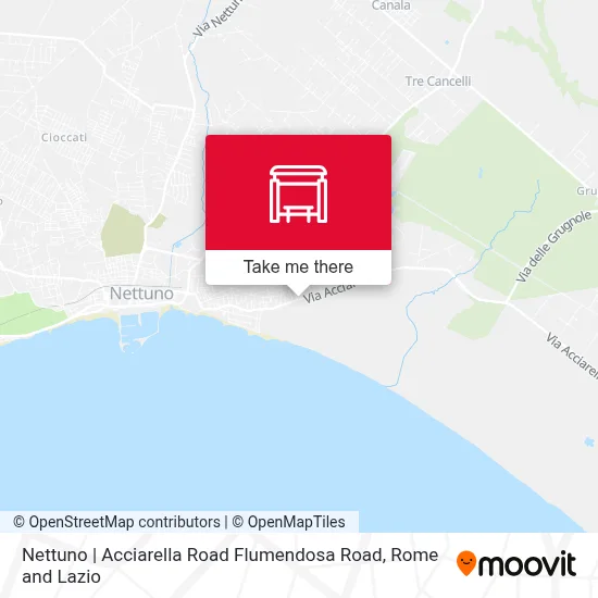 Nettuno | Acciarella Road Flumendosa Road map