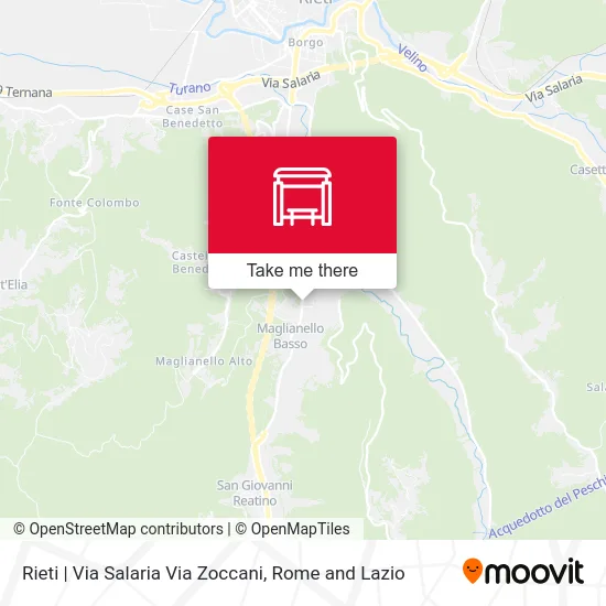 Rieti | Salaria Road Via Zoccani map