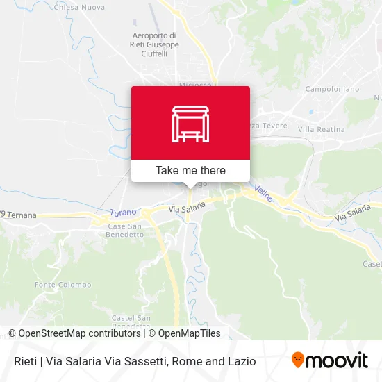 Rieti | Via Salaria Via Sassetti map