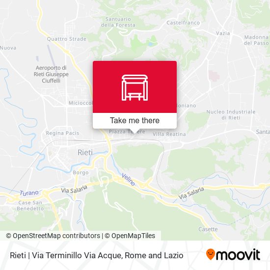 Rieti | Via Terminillo Via Acque map