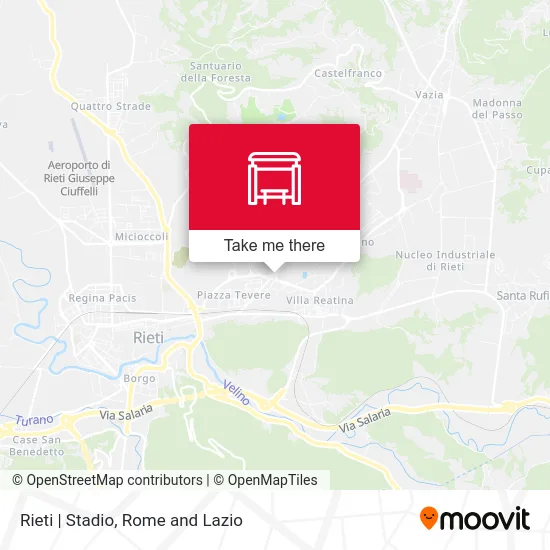 Rieti Stadium map