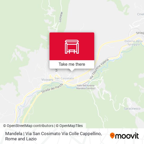 Mandela | Via San Cosimato Via Colle Cappellino map