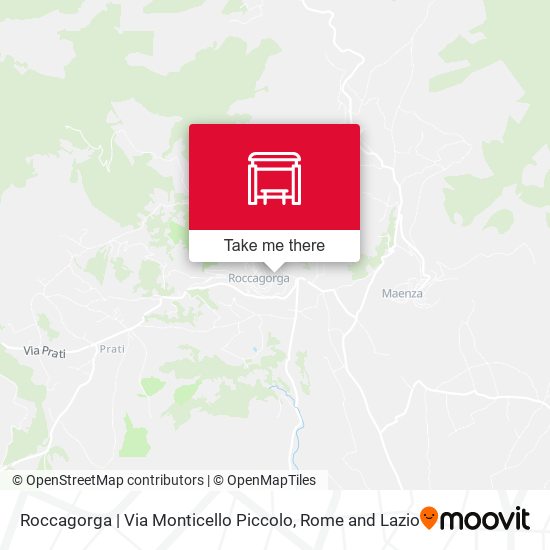 Roccagorga | Via Monticello Piccolo map