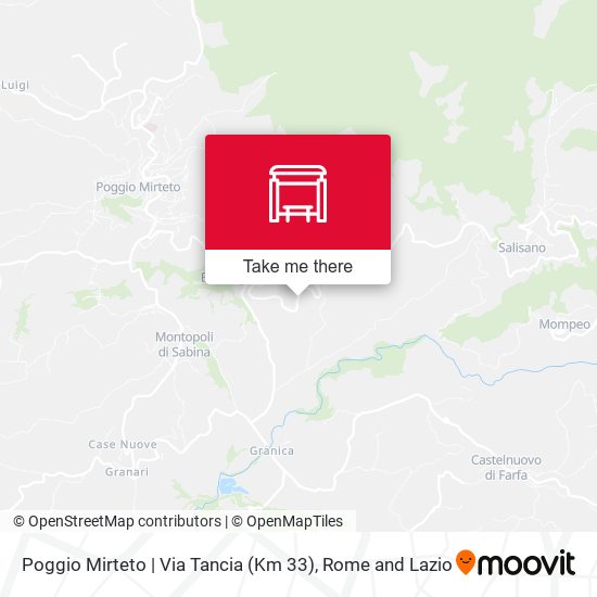 Poggio Mirteto | Via Tancia (Km 33) map