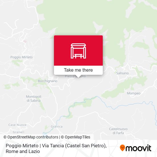 Poggio Mirteto | Via Tancia (Castel San Pietro) map