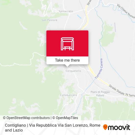 Contigliano | Republic Street San Lorenzo Street map