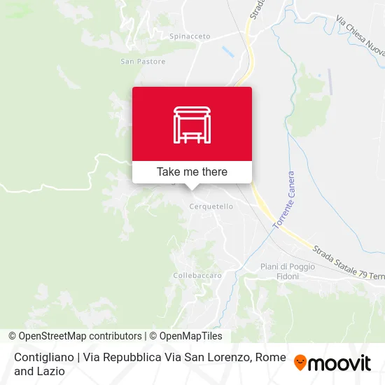 Contigliano | Republic Street San Lorenzo Street map