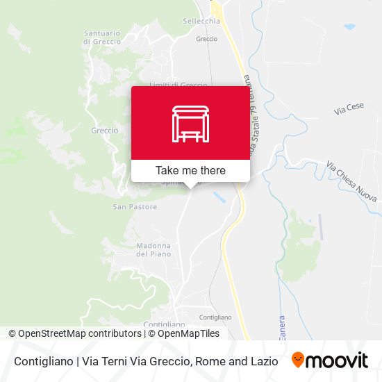 Contigliano | Via Terni Via Greccio map