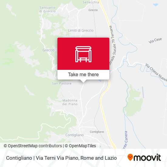 Contigliano | Via Terni Via Piano map