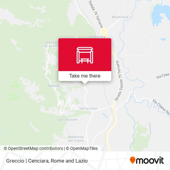 Greccio | Cenciara map