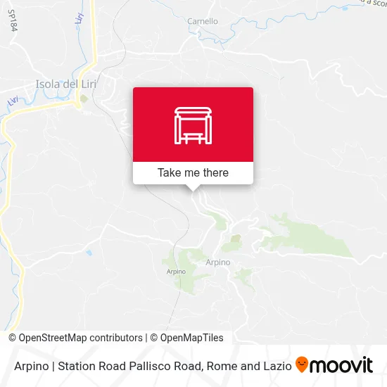 Arpino | Station Road Pallisco Road map