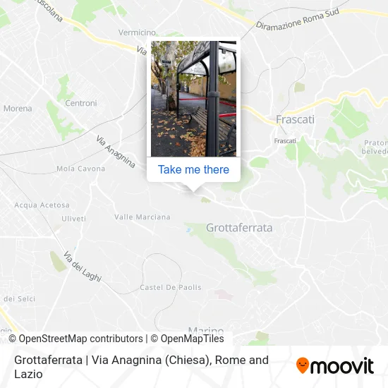 Grottaferrata | Anagnina Road (Church) map