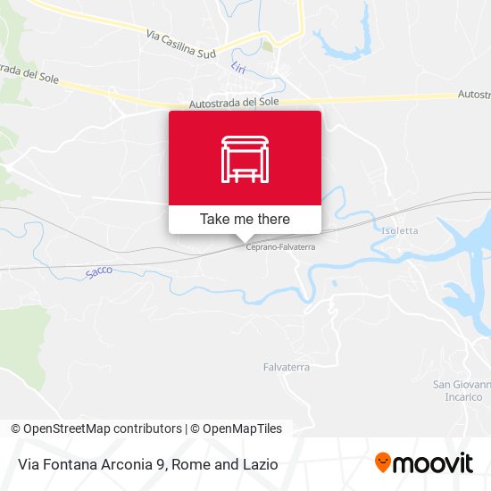 Via Fontana Arconia 9 map