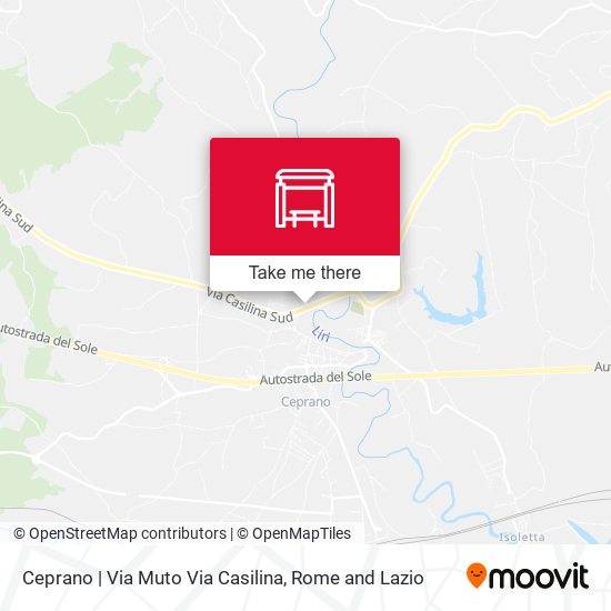 Ceprano | Via Muto Via Casilina map