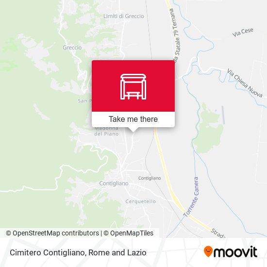 Cimitero Contigliano map
