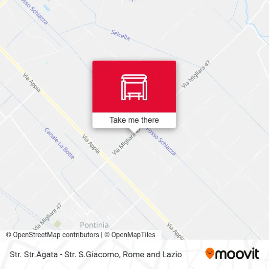 Str. St.Agata - St. Giacomo Road map