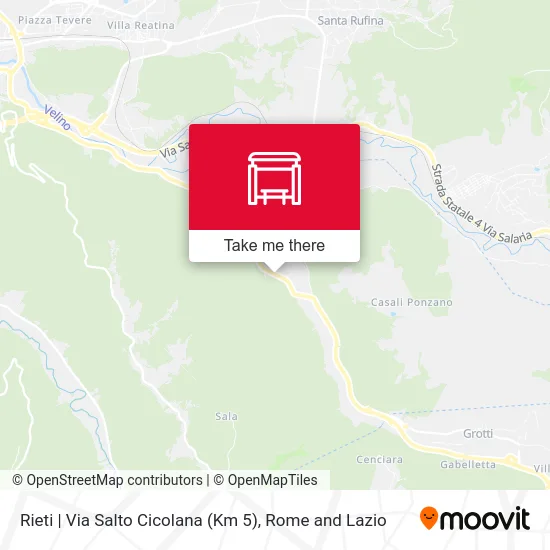Rieti | Via Salto Cicolana (Km 5) map