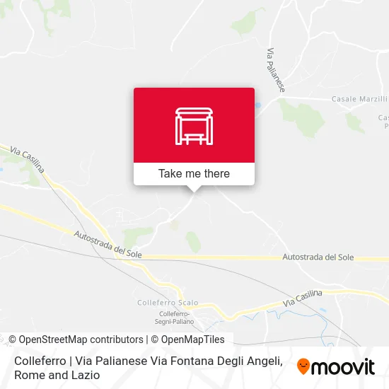 Colleferro | Via Palianese Via Fontana Degli Angeli map