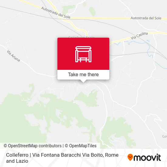 Colleferro | Via Fontana Baracchi Via Boito map