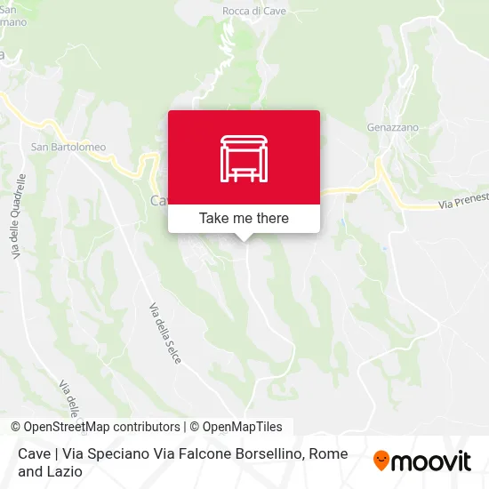 Cave | Via Speciano Via Falcone Borsellino map