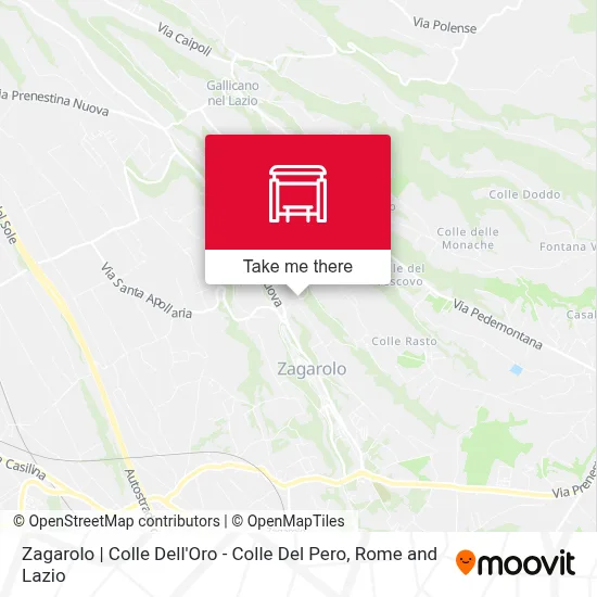 Zagarolo | Colle Dell'Oro - Colle Del Pero map
