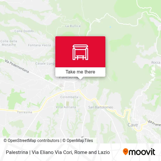 Palestrina | Via Eliano Via Cori map