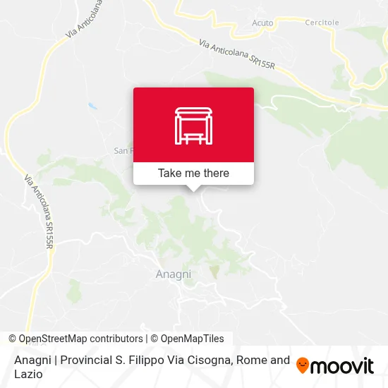 Anagni | Provincial S. Filippo Via Cisogna map