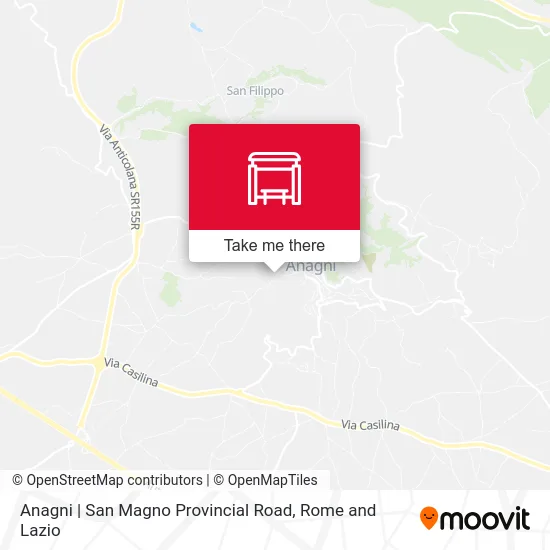 Anagni | San Magno Provincial Road map