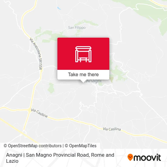 Anagni | San Magno Provincial Road map