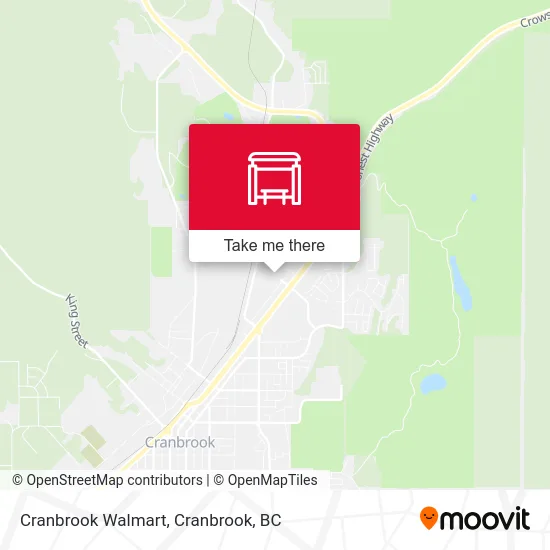 Cranbrook Walmart map