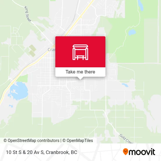 10 St S & 20 Av S map