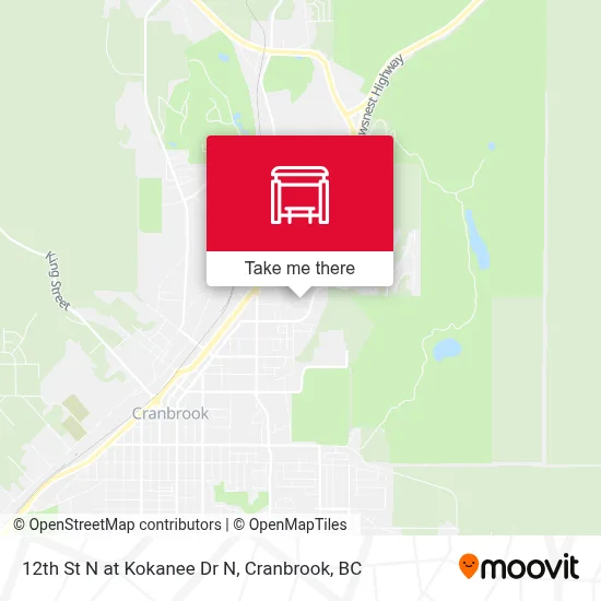 12th St N at Kokanee Dr N map