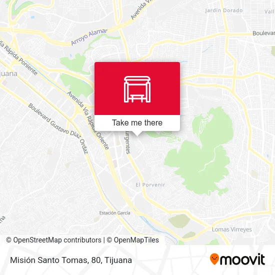 Mapa de Misión Santo Tomas, 80