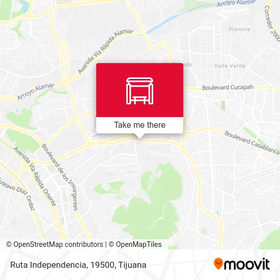 Ruta Independencia, 19500 map