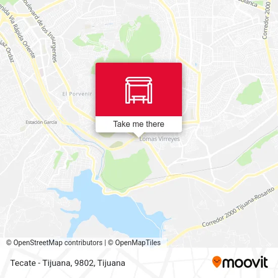 Tecate - Tijuana, 9802 map